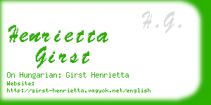 henrietta girst business card